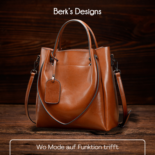 BERK | Geräumige handgefertigte Echtledertasche