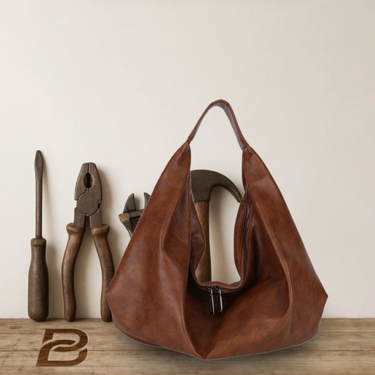 BERK | Hochwertige Leder-Tote-Tasche in Übergröße