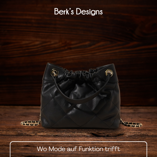 BERK | Schlanke Shoppertasche aus Leder mit Ketten