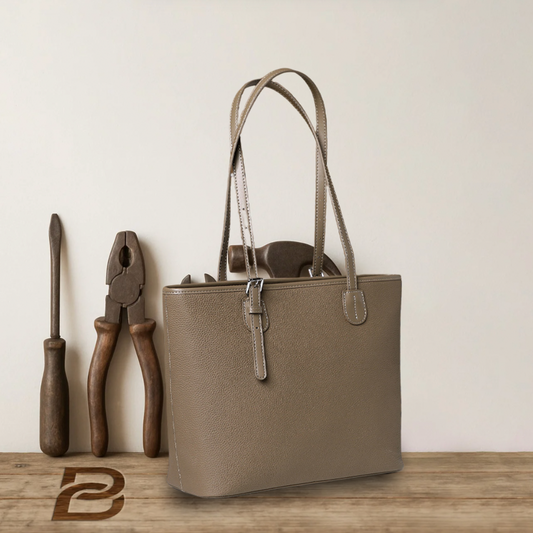 BERK | Tote Tasche aus weichem, genarbtem Leder mit großem Fassungsvermögen