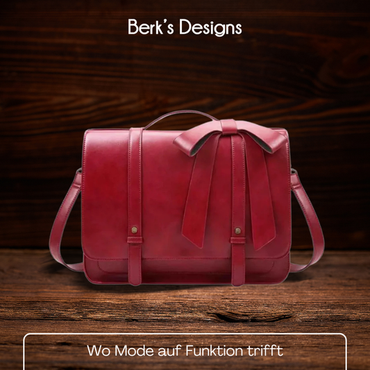 BERK | Vintage Satchel mit Schleife und Kussmund