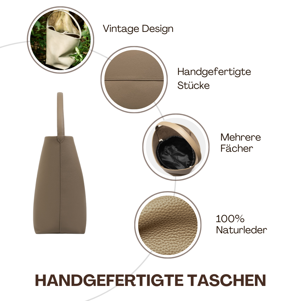 BERK | Eimertasche aus Leder im Lazy-Style