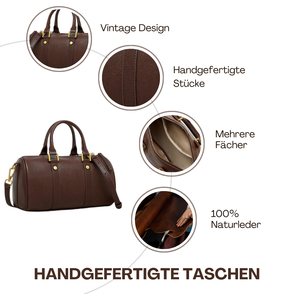 BERK | Maillard Vintage Handtasche aus echtem Leder