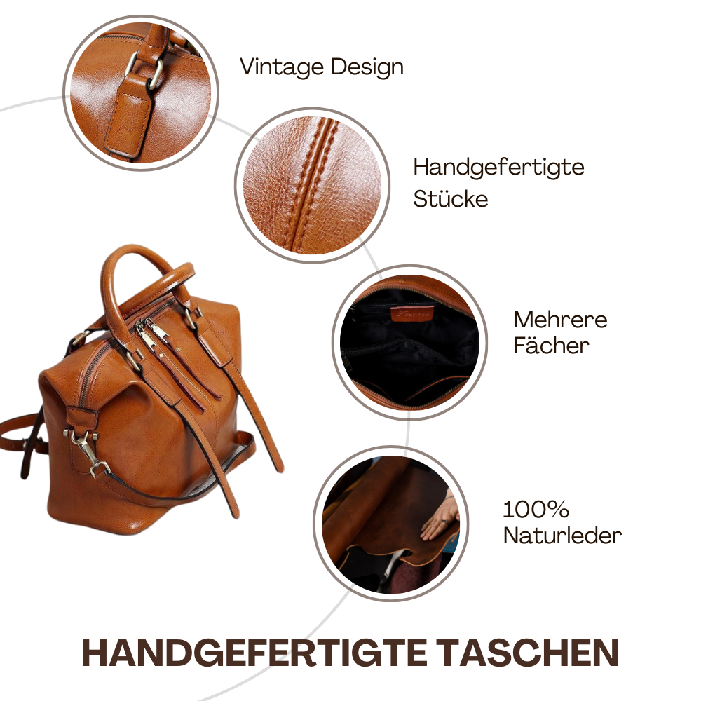 BERK | Mittelgroße Schulranzen im Vintage-Design