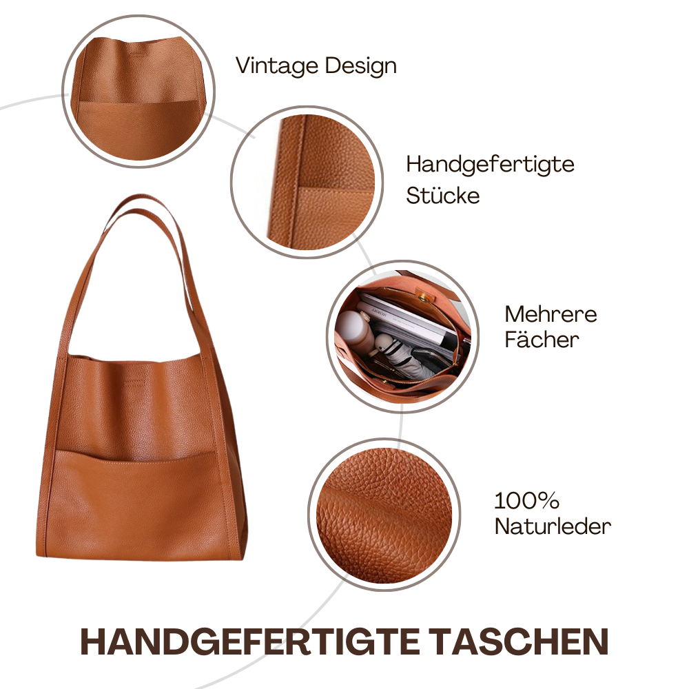 BERK | Klassische Leder-Umhängetasche