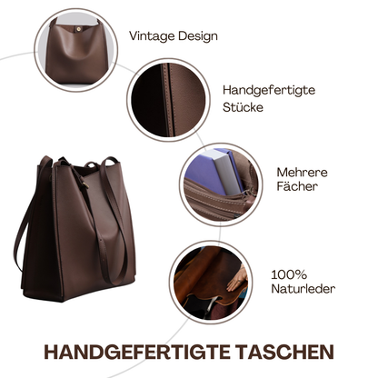 BERK | Retro-Tragetasche aus echtem Leder