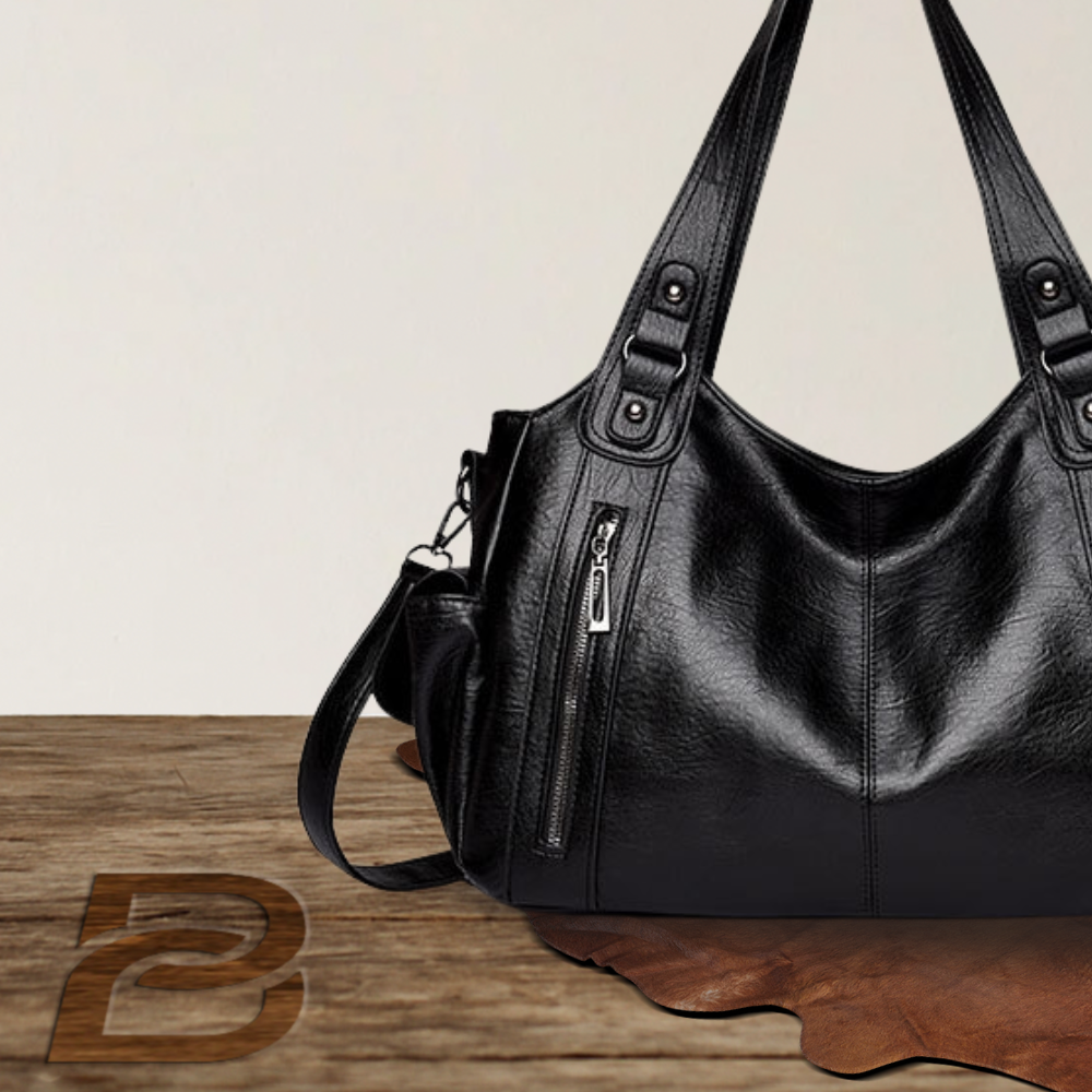 BERK | Elegante Leder Tote Große Umhängetasche