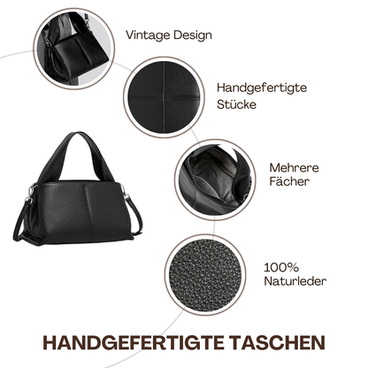 BERK | Klassische Damen-Retro-Tasche aus echtem Leder