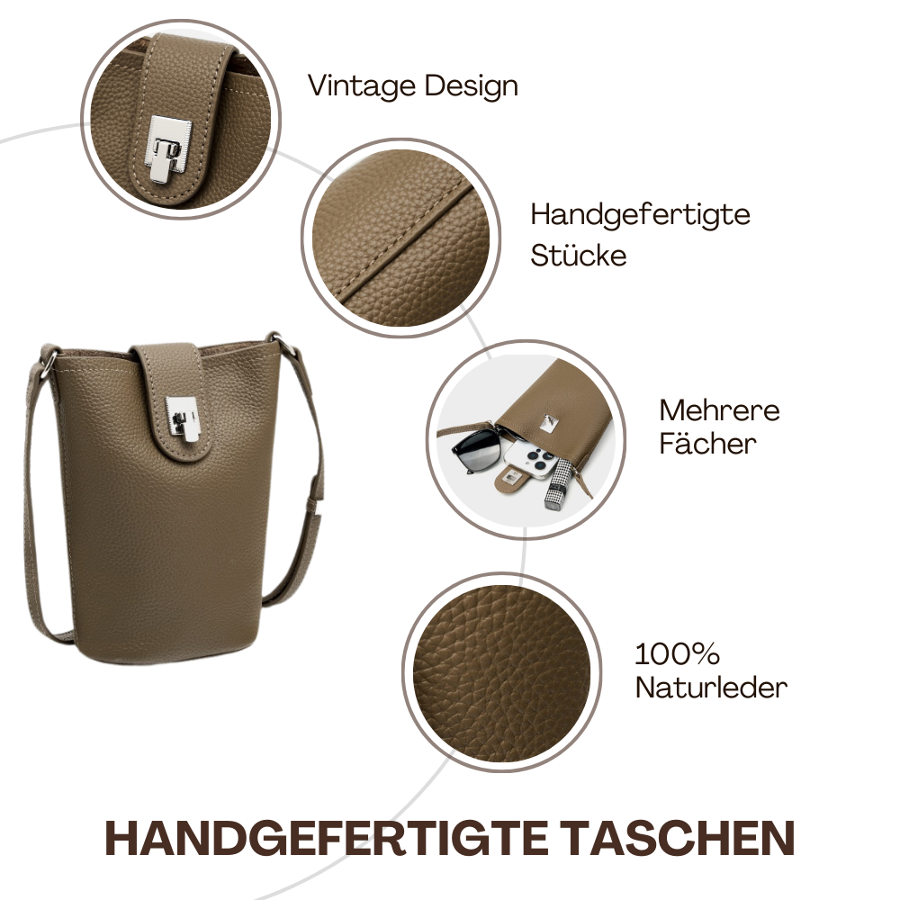 BERK | Vertikale Crossbody-Tasche aus Leder