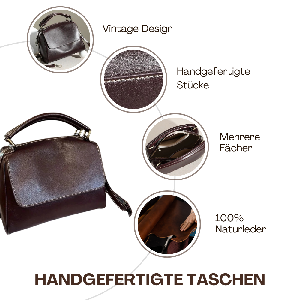 BERK | Vintage Umschlag Leder Umhängetasche