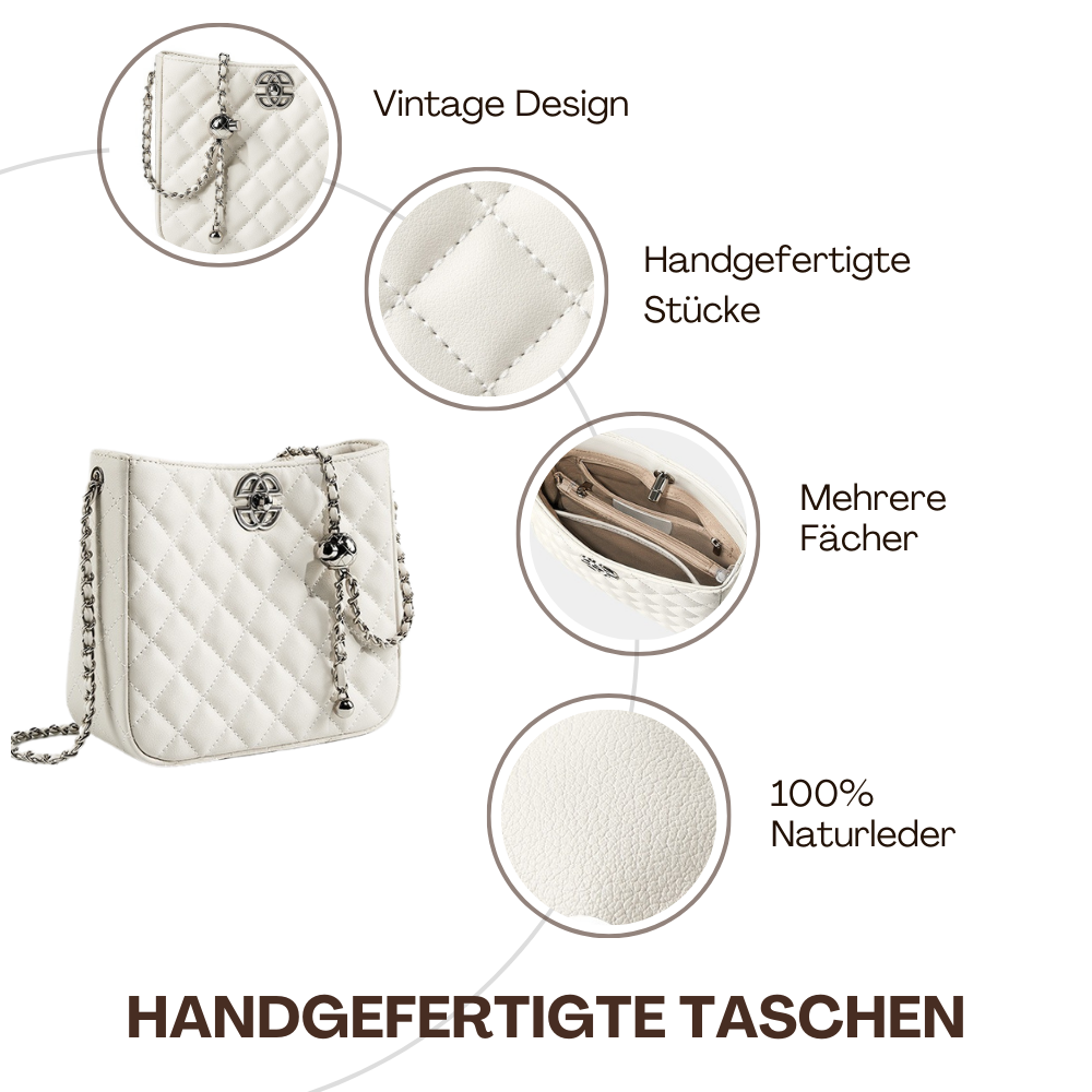 BERK | Elegante Ledertasche im Diamant-Stil