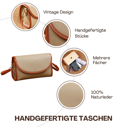 BERK | Schicke kompakte Leder Baguette Crossbody Tasche