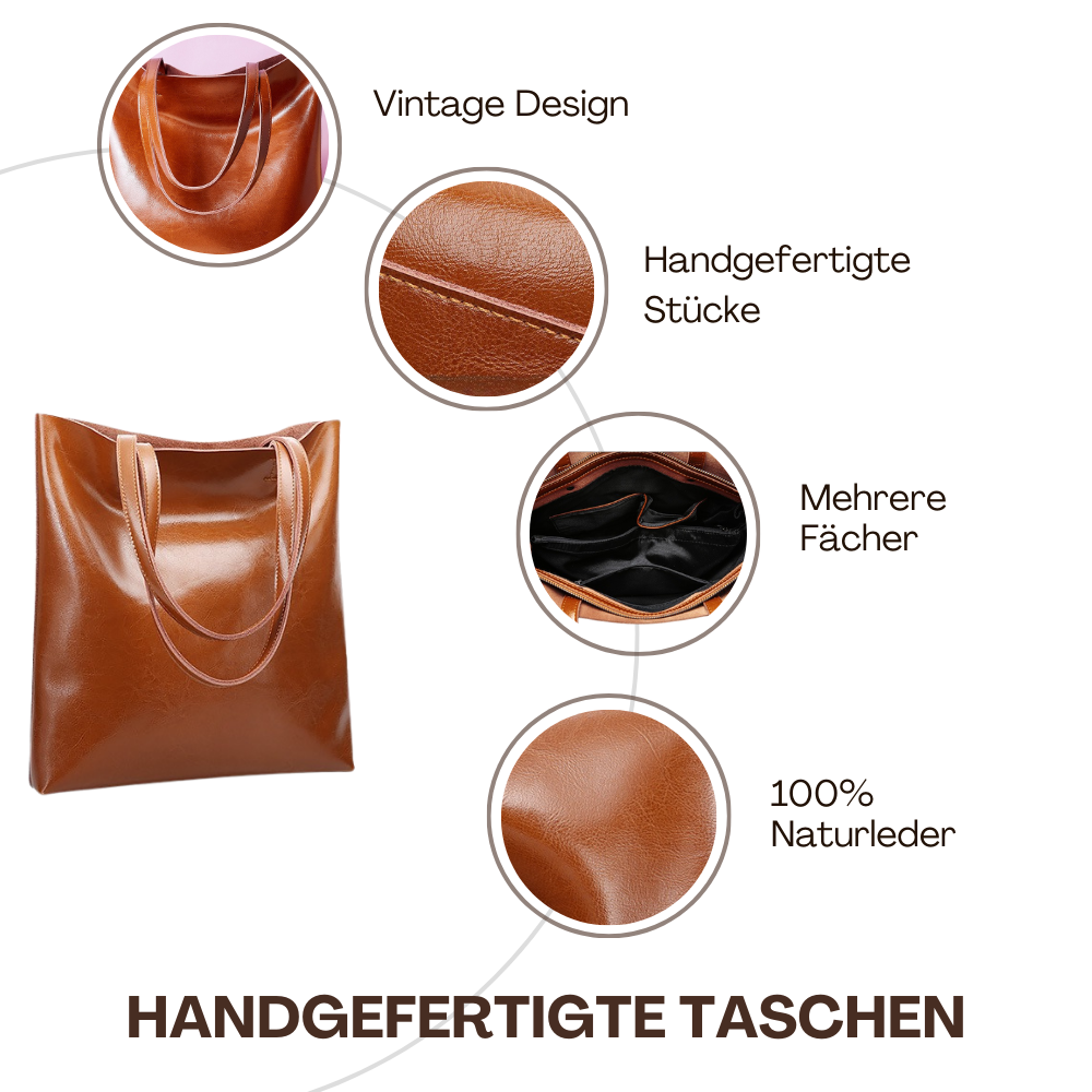 BERK | Glattledertasche mit großem Fassungsvermögen
