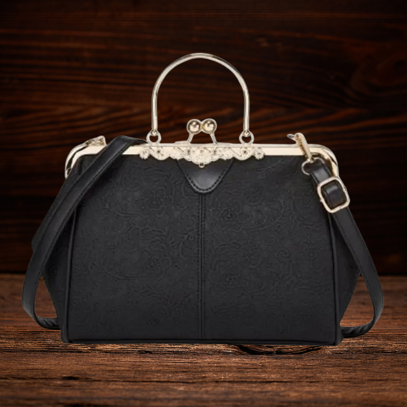 BERK | Vintage Kuss-Schloss Handtasche