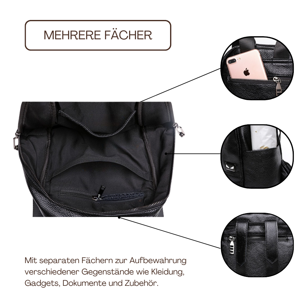 BERK | Laptop-sicherer Lederrucksack