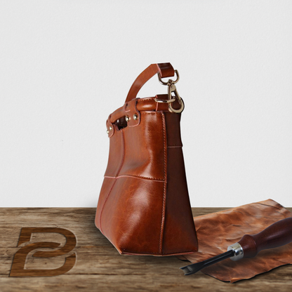 BERK | Echtes Leder Retro-Damen-Messenger-Tasche
