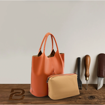 BERK | Leder-Tote mit verstärktem Griff und Etui
