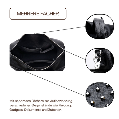 BERK | Design Nietenrucksack aus Leder