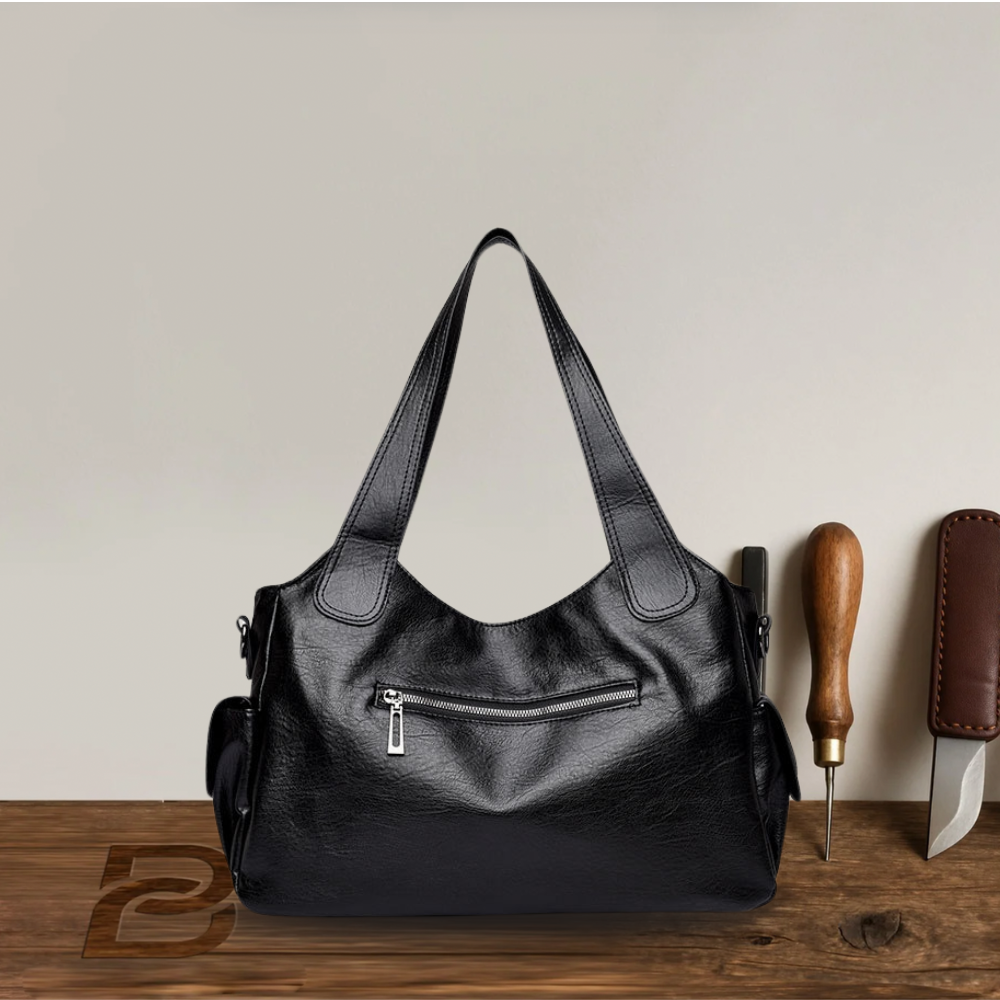 BERK | Elegante Leder Tote Große Umhängetasche