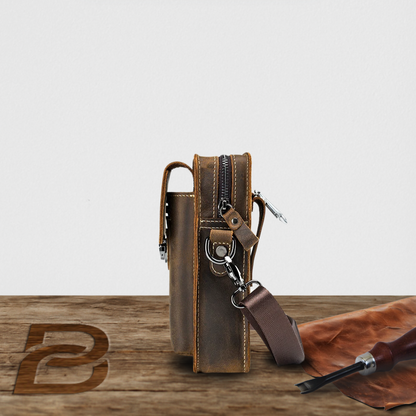 BERK | Mini-Messenger-Lederumhängetasche