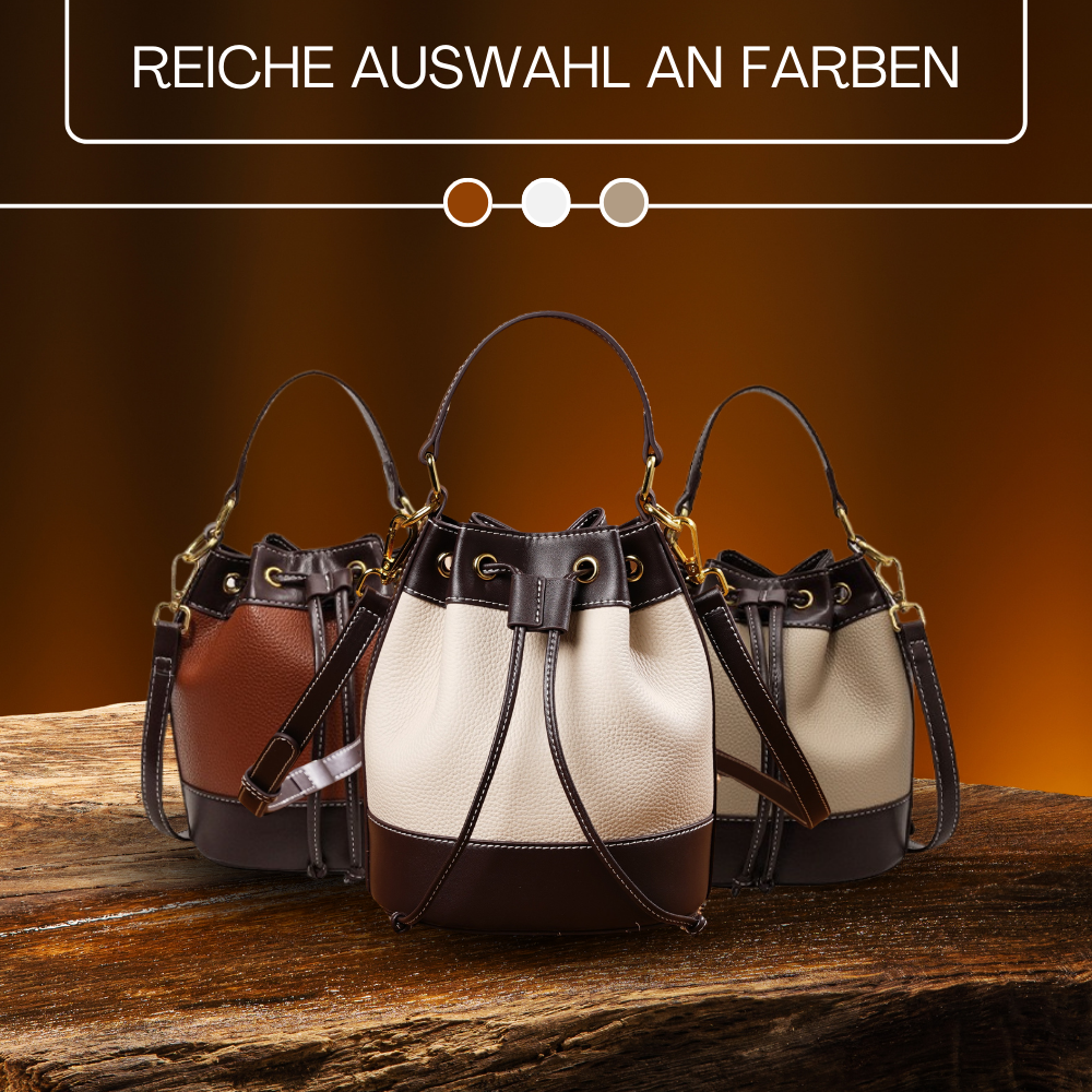 BERK | Zweifarbige Premium-Ledertasche mit verstellbarem Riemen