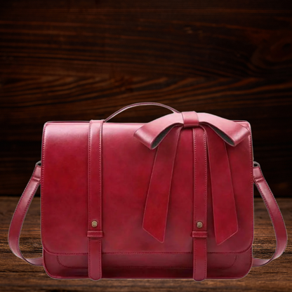 BERK | Vintage Satchel mit Schleife und Kussmund