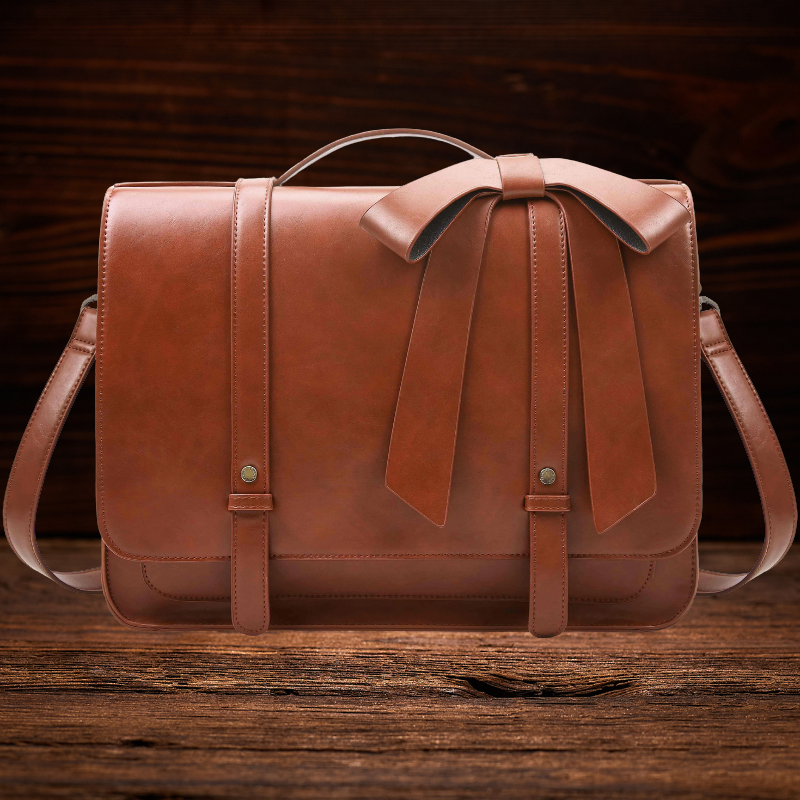 BERK | Vintage Satchel mit Schleife und Kussmund