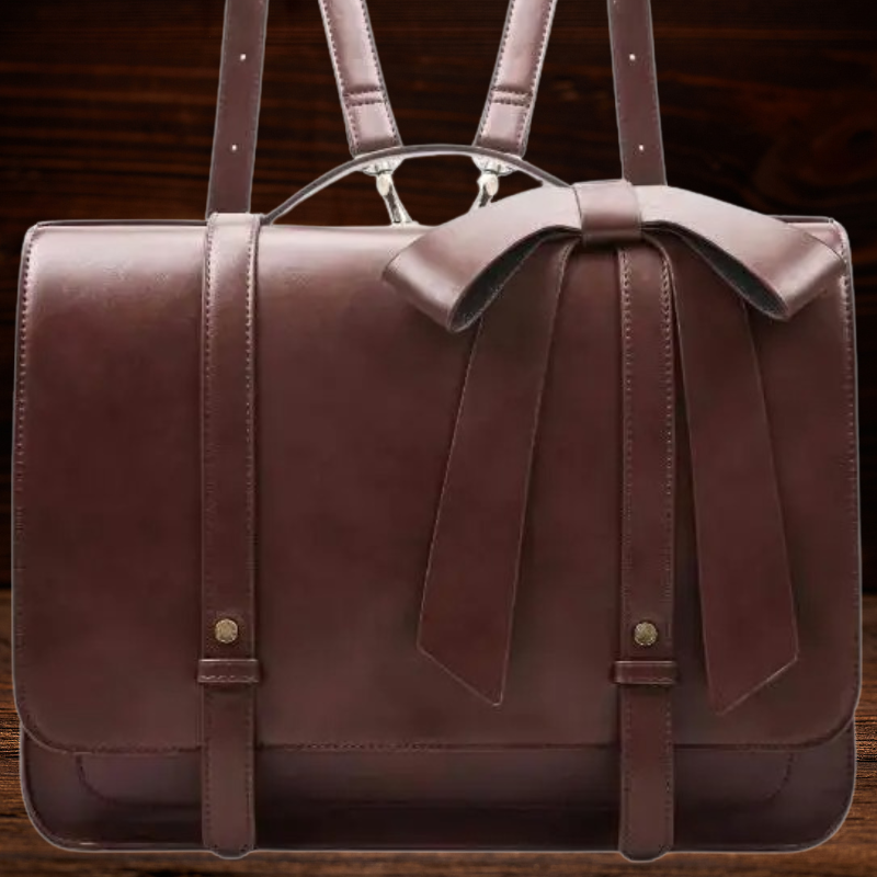 BERK | Vintage Satchel mit Schleife und Kussmund