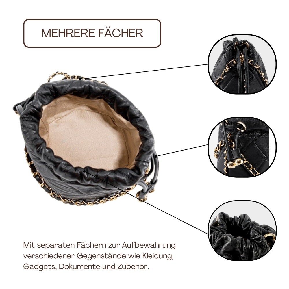 BERK | Drawstring Chain Lederrucksack