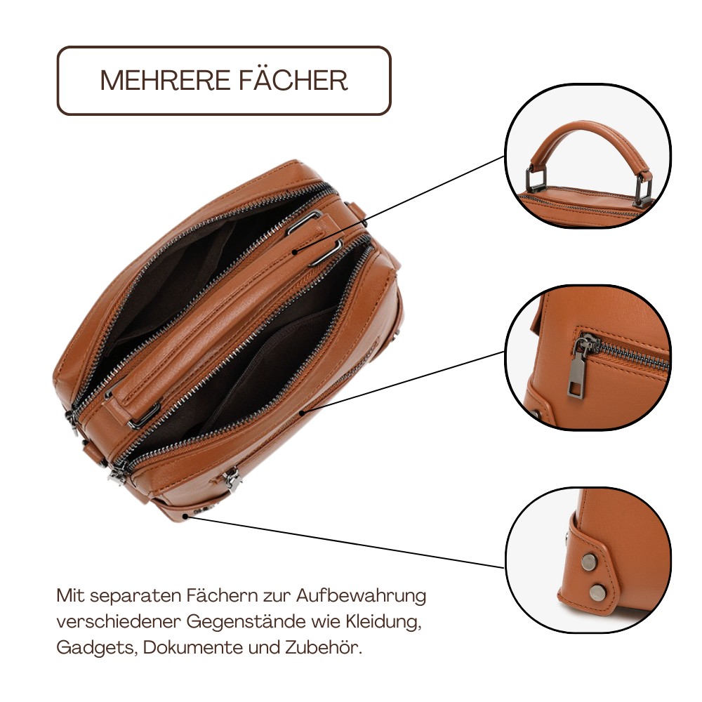 BERK | Kleine, leichte Crossbody-Tasche aus Leder