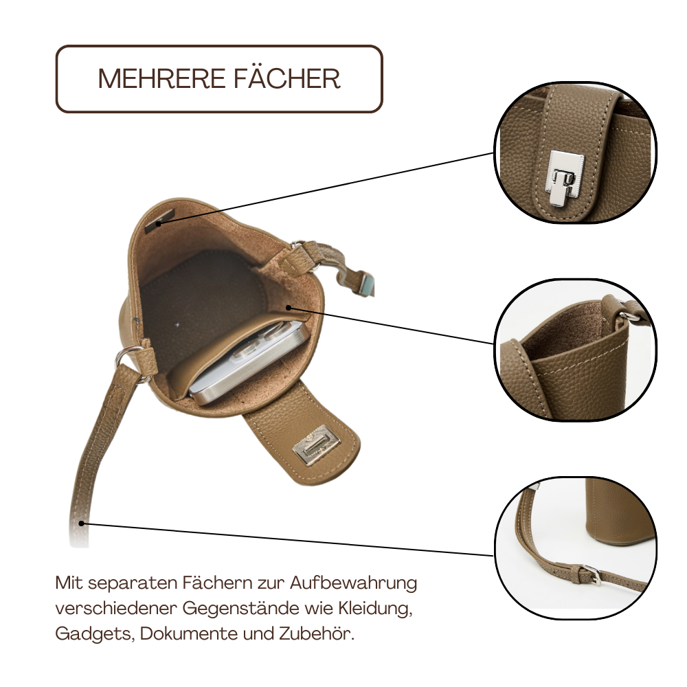 BERK | Vertikale Crossbody-Tasche aus Leder