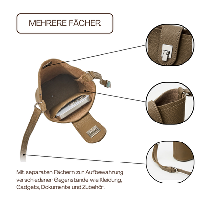 BERK | Vertikale Crossbody-Tasche aus Leder