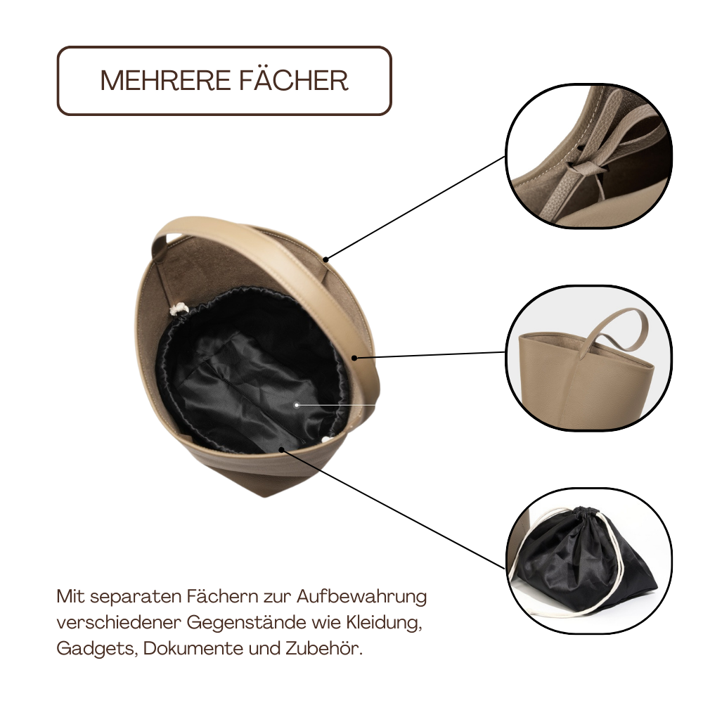 BERK | Eimertasche aus Leder im Lazy-Style