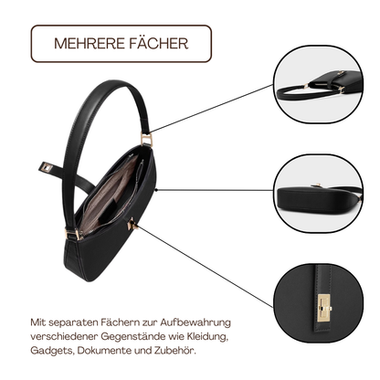 BERK | Elegante Umhängetasche aus Glattleder