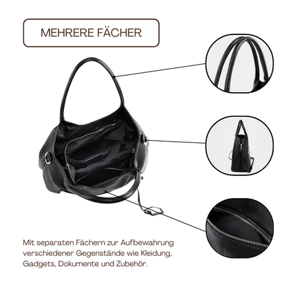 BERK | Elegante Leder-Tote-Tasche mit großem Fassungsvermögen