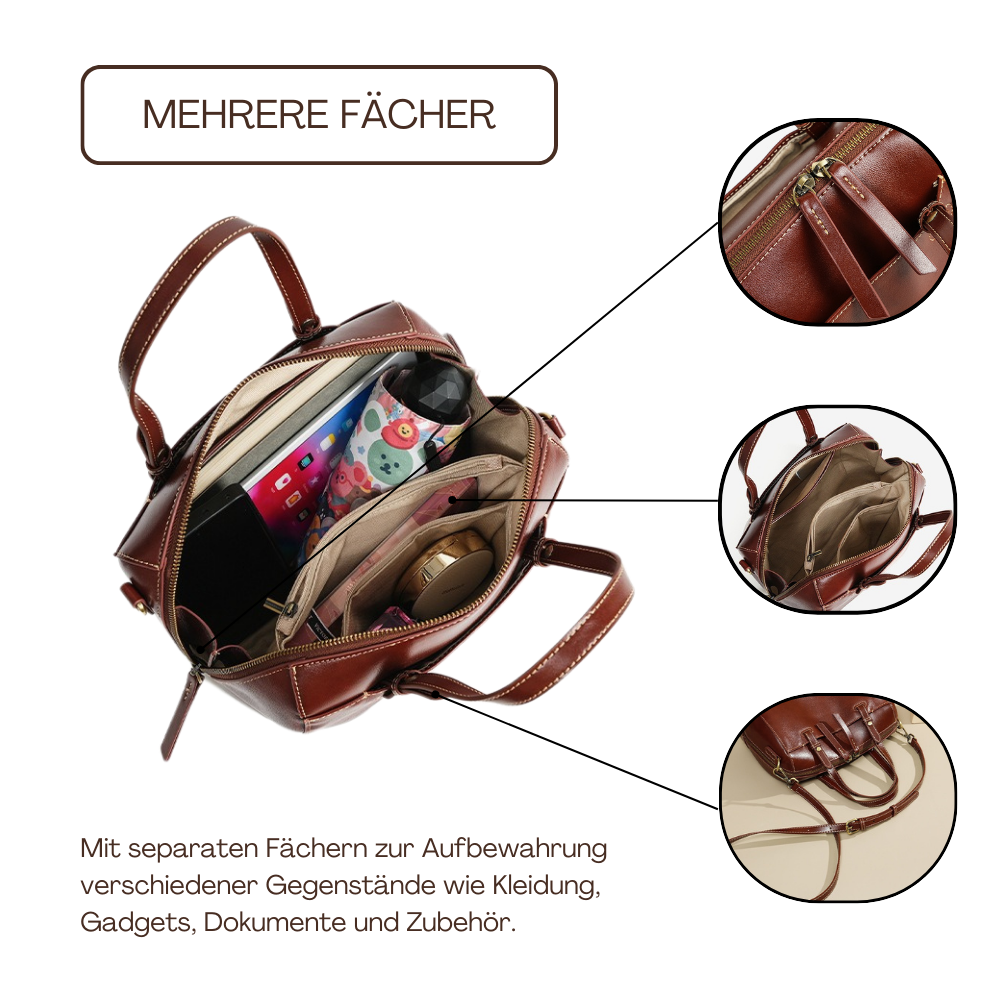 BERK | Klassischer Messenger Leder Schulranzen