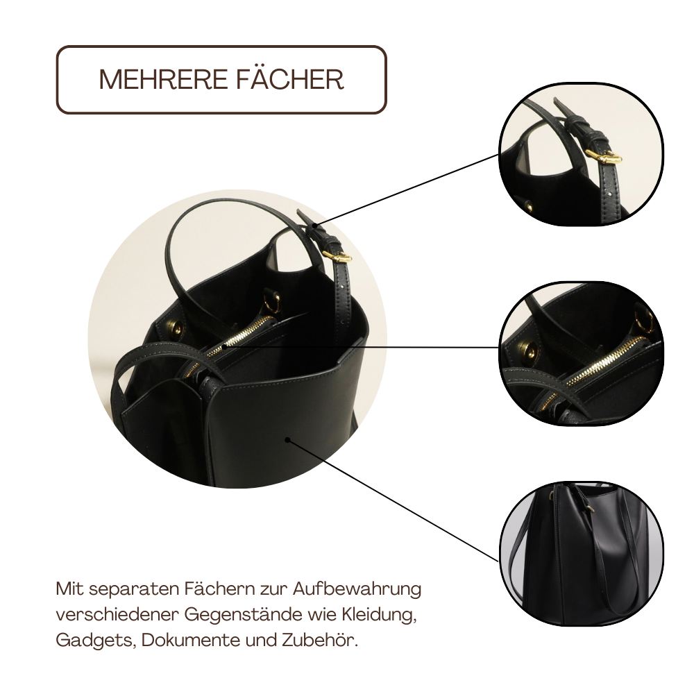 BERK | Retro-Tragetasche aus echtem Leder