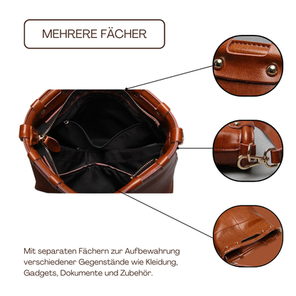 BERK | Echtes Leder Retro-Damen-Messenger-Tasche