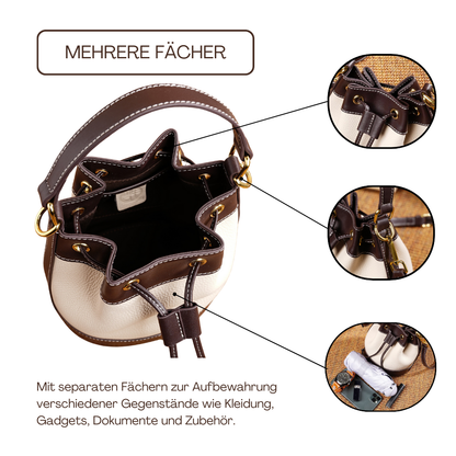 BERK | Zweifarbige Premium-Ledertasche mit verstellbarem Riemen