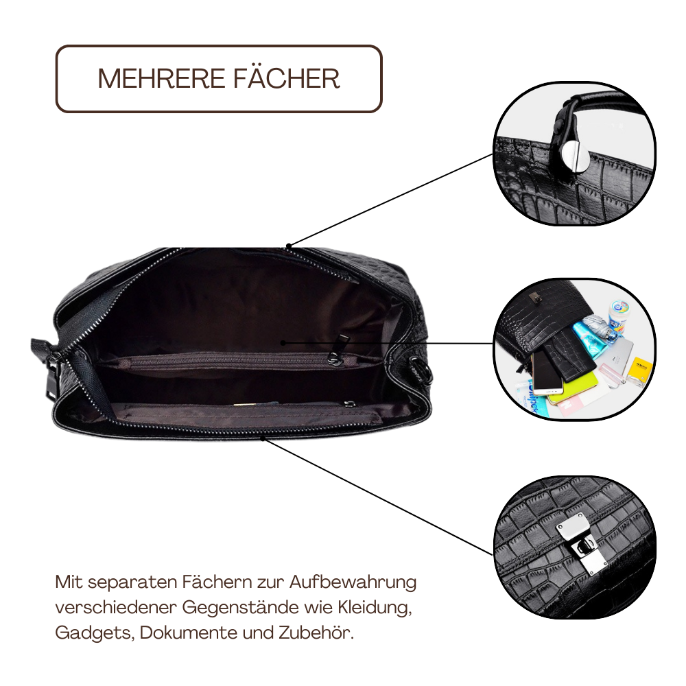BERK |  Elegante Handtasche aus strukturiertem Leder