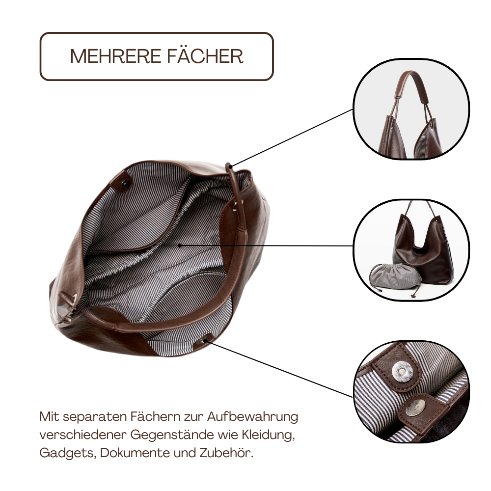 BERK | Vielseitige Ein-Schulter-Tasche aus Leder