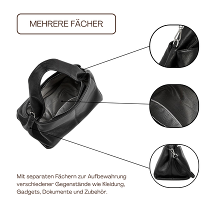 BERK | Klassische Damen-Retro-Tasche aus echtem Leder