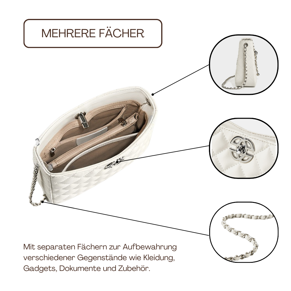 BERK | Elegante Ledertasche im Diamant-Stil
