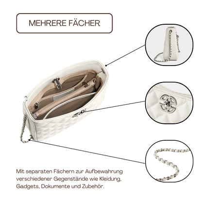 BERK | Elegante Ledertasche im Diamant-Stil