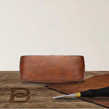 BERK | Minimalistische Zwei-Wege-Leder-Umhängetasche im Vintage-Stil