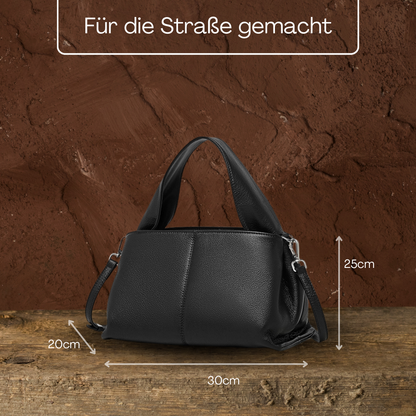 BERK | Klassische Damen-Retro-Tasche aus echtem Leder