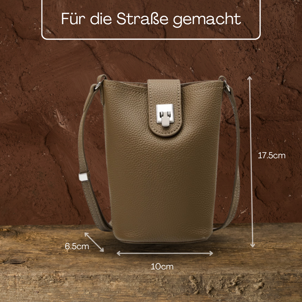 BERK | Vertikale Crossbody-Tasche aus Leder