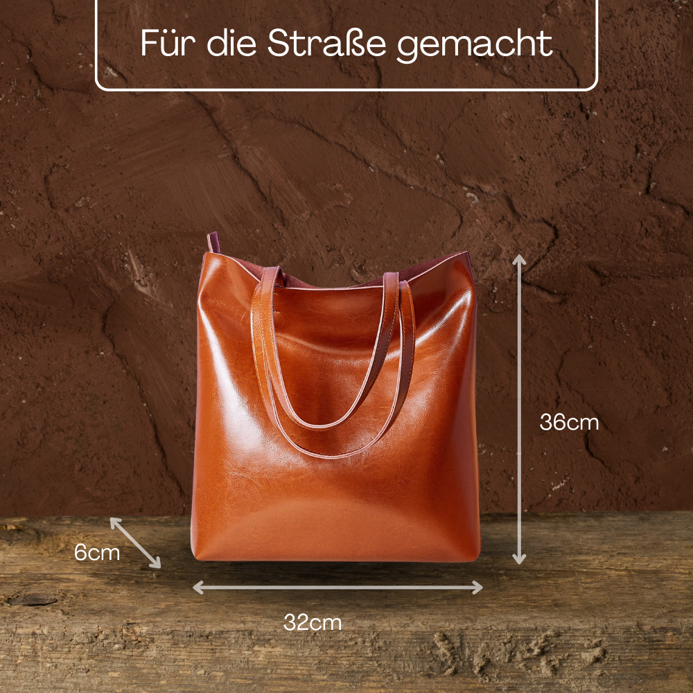 BERK | Glattledertasche mit großem Fassungsvermögen
