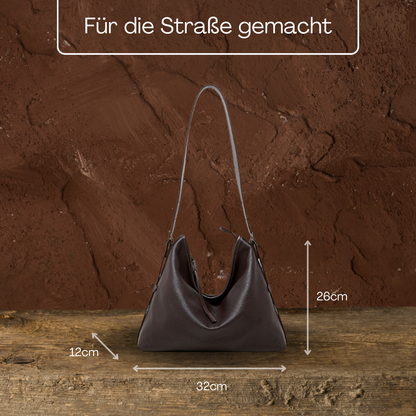 BERK | Echtes Leder Lazy Tote Umhängetasche