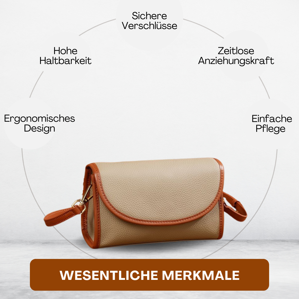 BERK | Schicke kompakte Leder Baguette Crossbody Tasche